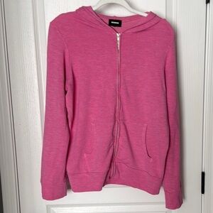 Monrow pink full zip up sweater Sz.XL
